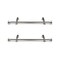 Rod Desyne Home Decorative 1" Diameter Side Curtain Rod 12-20" Long (Set of 2) - Satin Nickel